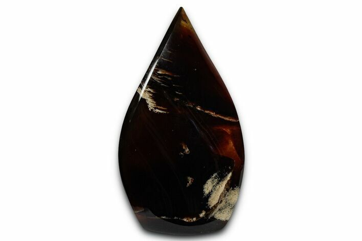 Polished Indonesian Blue Amber Flame #355806
